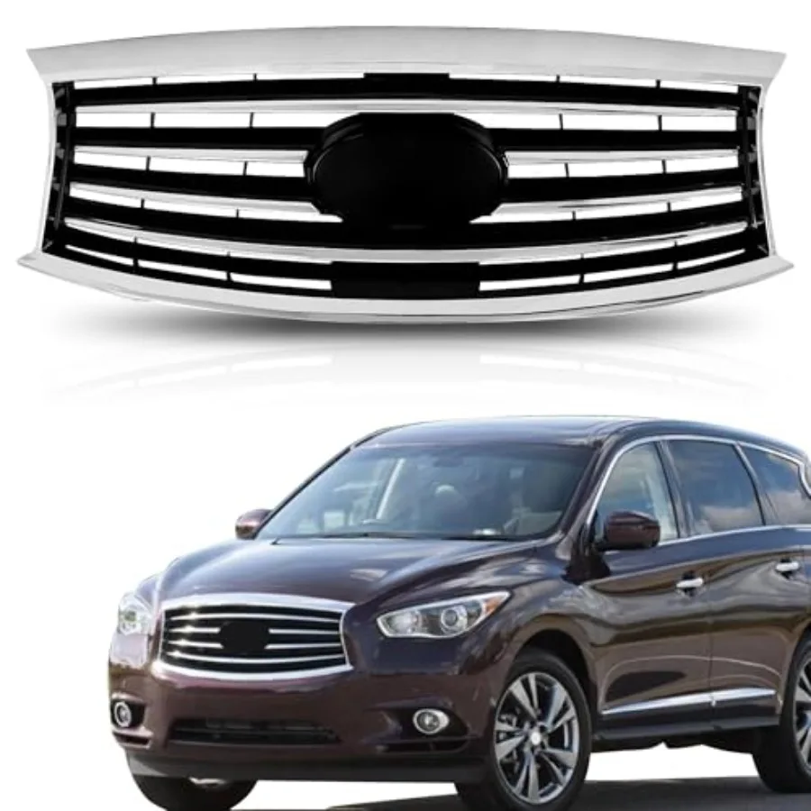 

Верхняя решетка переднего бампера, черная с хромированием, для Infiniti QX60 JX35 2013-2017, 623103JA0A