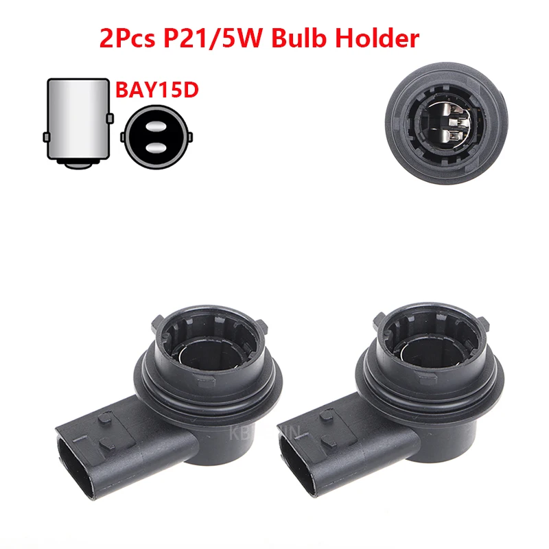 

2x 1157 BAY15D Bulb Holder For VW Passat Daytime Running Light Socket Accessories