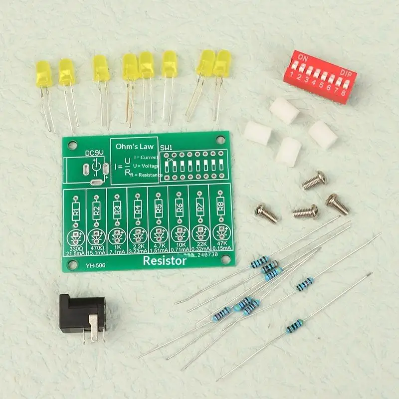 Electronic DIY Soldering Practice Kit LED Current Tester  Meter Kit for School Science Class Assembly Hobbies Learning