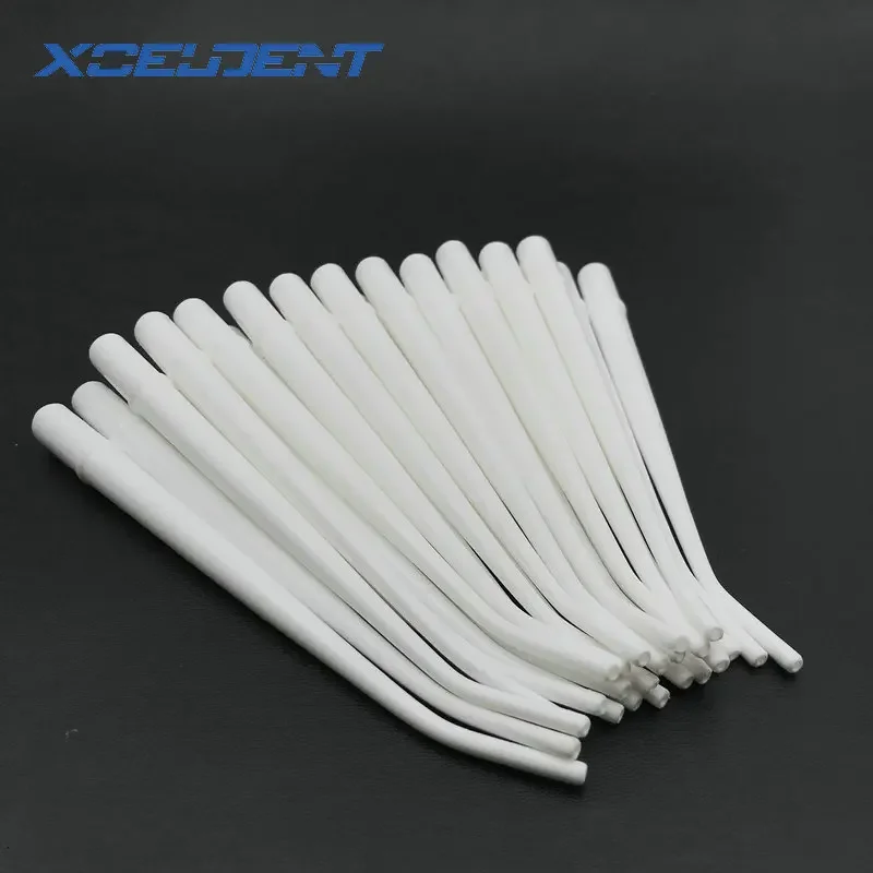 25pcs Disposable Curved Tips Surgical Aspirator Dental Saliva Ejector Tips Dentistry Instrument