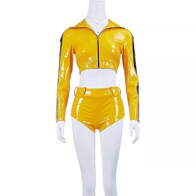 

Halloween Carnival Party Women Suit Bill The Bride Cosplay Yellow Costume lf[5