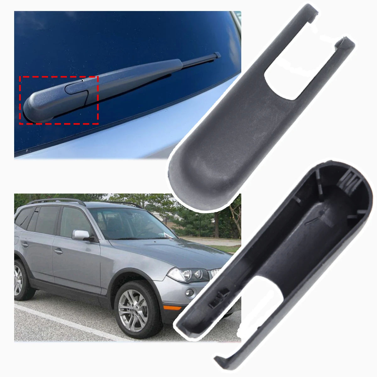 

1/2pcs for BMW X3 E83 2003-2010 Rear Windshield Windscreen Wiper Arm Blade Rocker Cap Replace Accessories Parts Repair Kit Auto