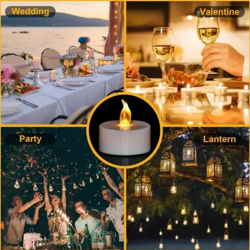 

ABKO-Battery Powered LED Mini Flameless Electronic Candle Lights Warm Light Wishing Lights Decoration Prop Lights Atmosphere