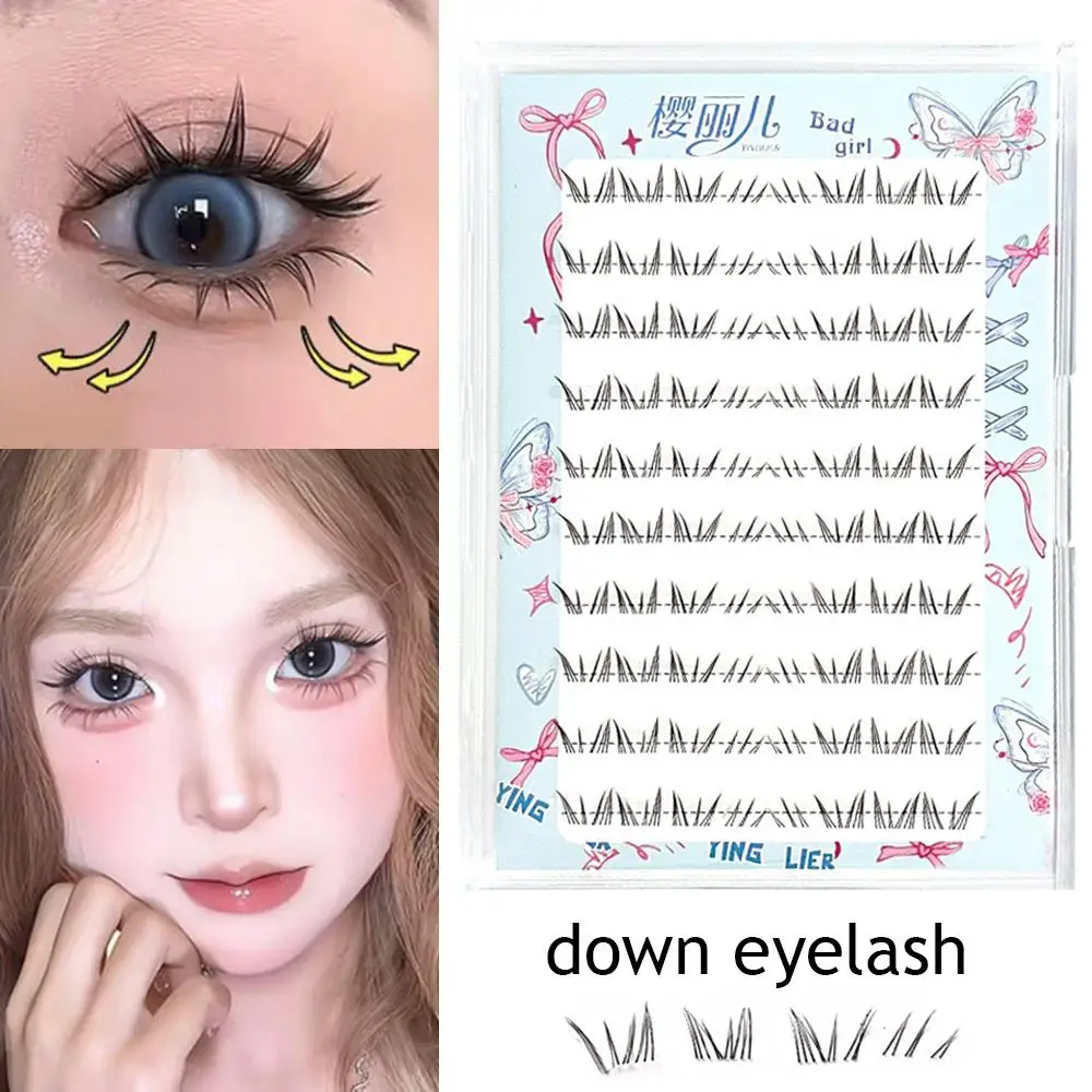 Natürliche Wimpernverlängerung, süße untere Wimpern, Wimperntransplantation, Cluster, Schwarz, Braun, weiches Zubehör, tägliche Make-up-Artikel unter der Wimpern