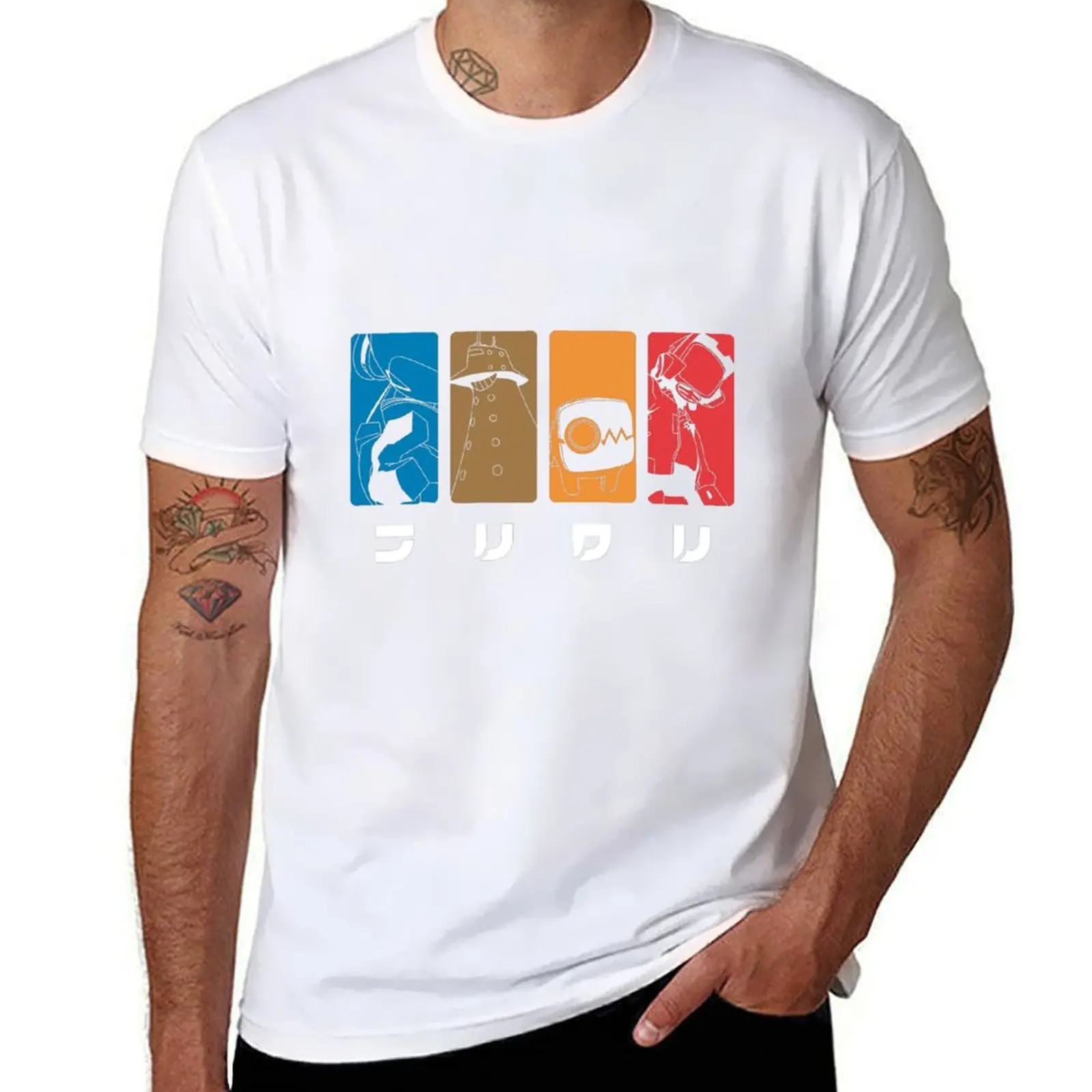 

FLCL T-Shirt cotton tshirt 100% graphic t shirts for man T-Shirt