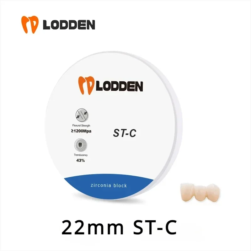 

22mm ST-C Dental Lab Zirconia Block Transparency43% Strength 1200 Block Vita 16 Colors Dental Cad Cam Dental Materials