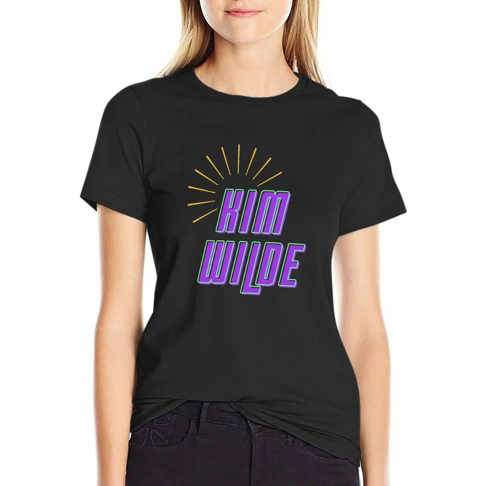 Kim Wilde-camiseta anime animal estampada para mulheres, tops bonitos, edição para fãs, moda