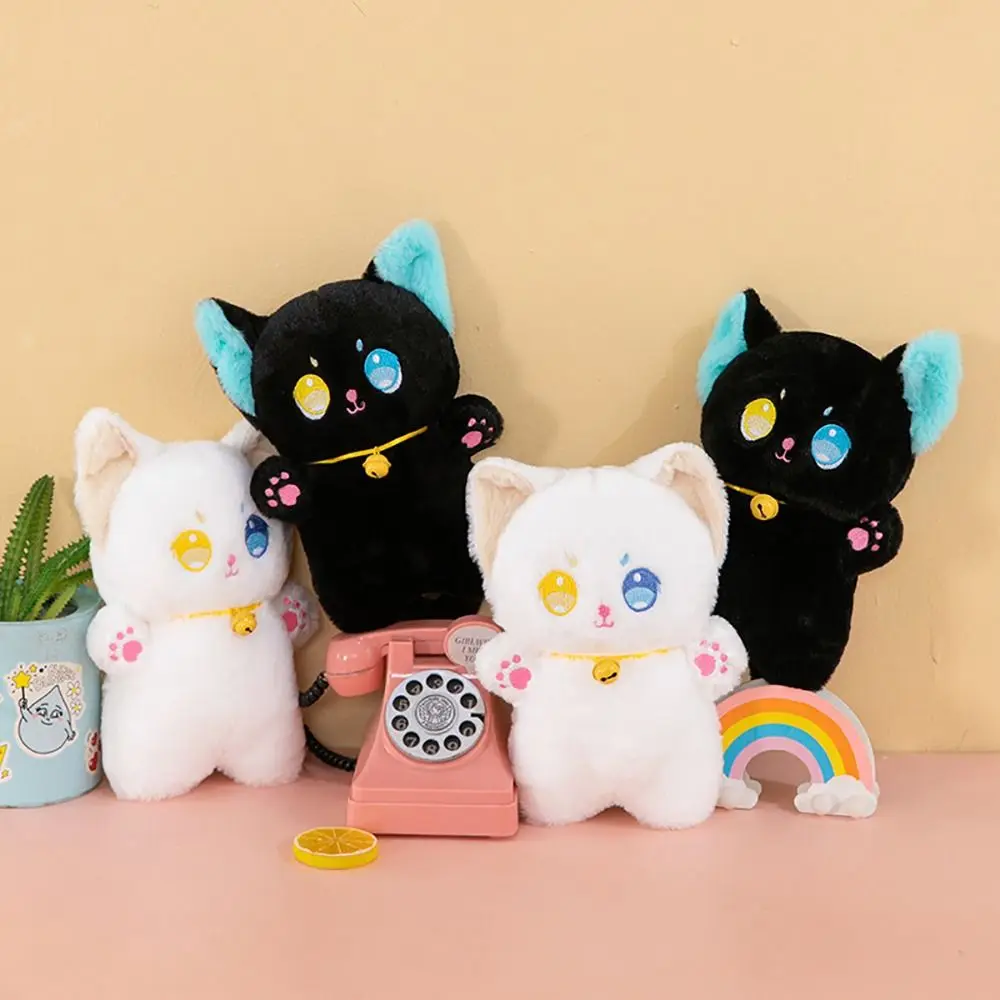 

1 шт. Прочный детский подарок: мягкая игрушка-кошка, черно-белая, 25 см, для девочек