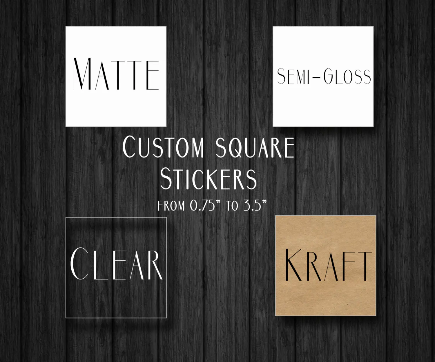 

1.5-5inch Custom Square Stickers, Customized Text Stickers, Coated Paper, PVC, Transparent, Holographic Sticker,Meaningful Gifts