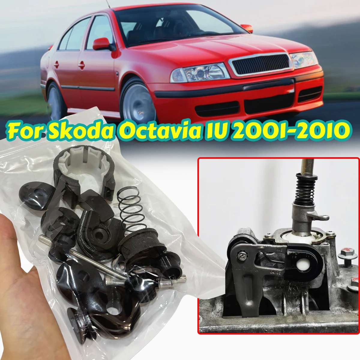 

Gearbox Repair Kit for Skoda Octavia 1U 2001-2010 Shift Gear Getter Reverse Lever Change Selector Linkage Bushes MT Accessories