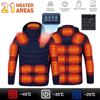 Winter Snowboard Jacket 21 Zone Heated Ski Jacket Warm Windproof Waterproof Ski Jacket Men Women New USB Electric Heating Jacket