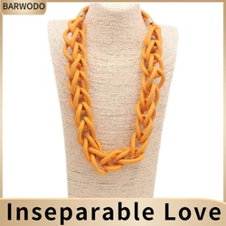 BARWODO Boho Chain Necklace For Women Bridesmaid Gift Gothic Accessories Korean Fashion Luxury Designer Jewelry Choker Necklace