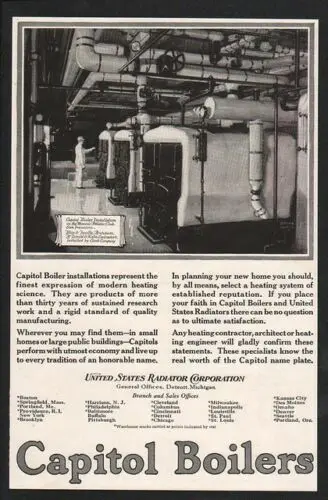 1p, 1924 КАПИТОЛЬНЫХ БОЙЛЕРОВ - РАДИАТОРНЫЕ ШТАТЫ КОПОРРАЦИЯ - Знак остроения 1p, 1924 КАПИТОЛЬНЫХ БОЙЛЕРОВ - РАДИАТОРНЫЕ ШТАТЫ КОПОРРАЦИЯ - Знак остроения