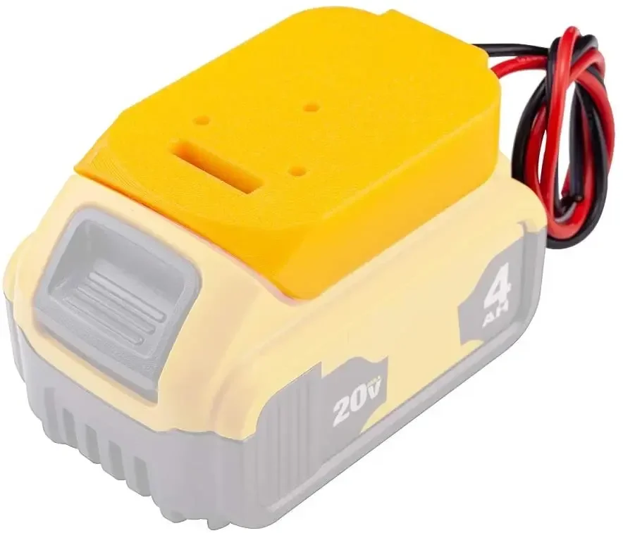 Power DIY Battery Adapter for Dewalt 14.4V/18V/20V DCB Series Li-ion Battery Dock Connector 14 AWG Robotics-3D Print