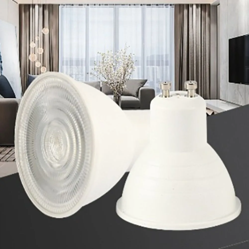 New High Quality Durable Plastic GU10 LED Bulbs COB LED 6W 220V Track Lamp Universal Energy-Saving Spot Light Bulb Ceiling