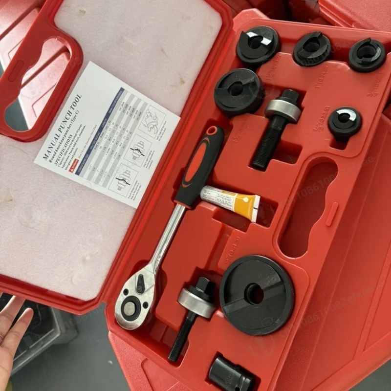 Ratchet Mechanical Hole Puncher MK-60 CC-60 Electrical Cabinet Opener Heavy Duty Metal Plate Punch for Stainless Steel
