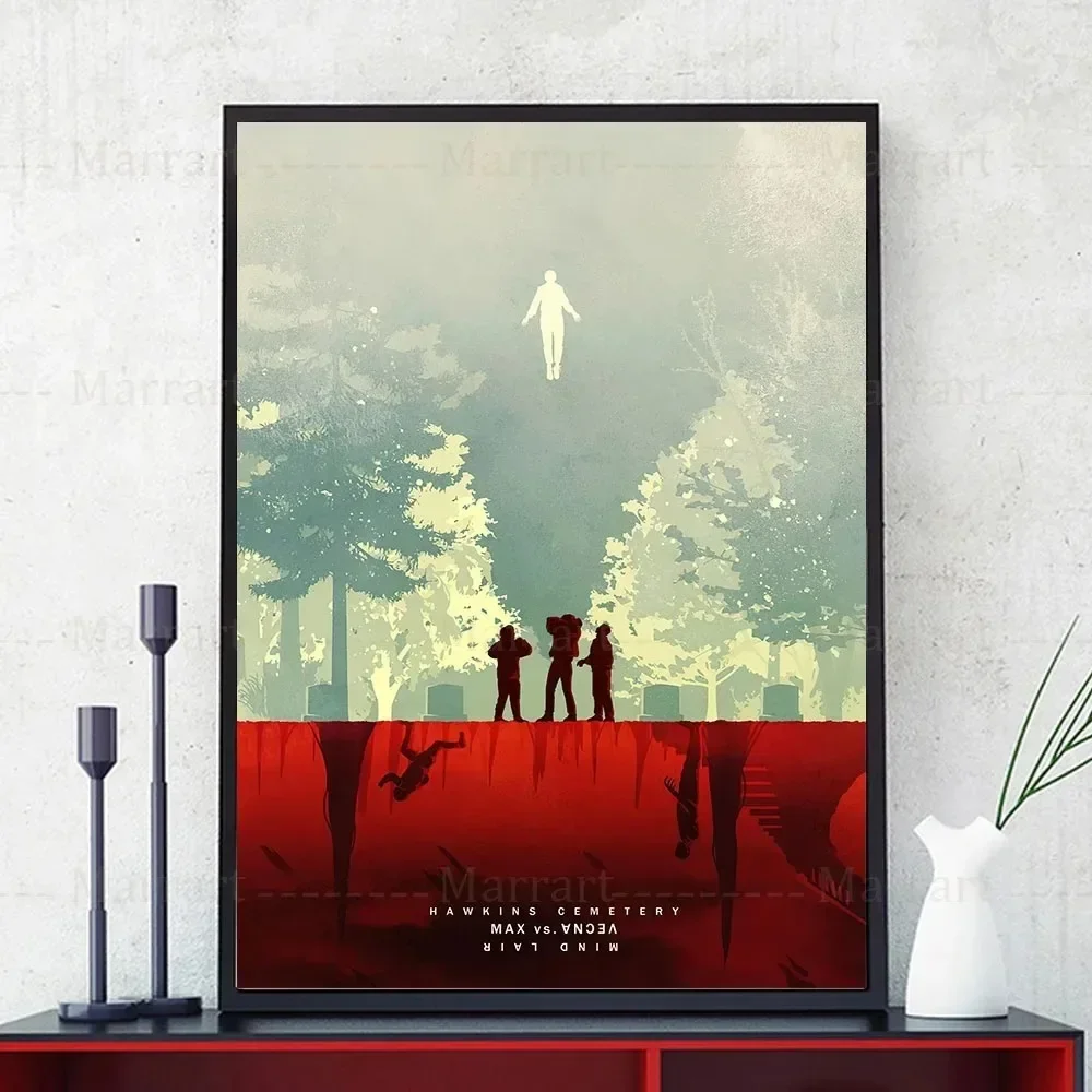 إدي مونسون أحد عشر Vecna Demogorgon الشخصيات الشهيرة في المسلسلات التلفزيونية ملصق فني الرسم على لوحات القماش الجدارية الحديثة يطبع ديكور المنزل #3