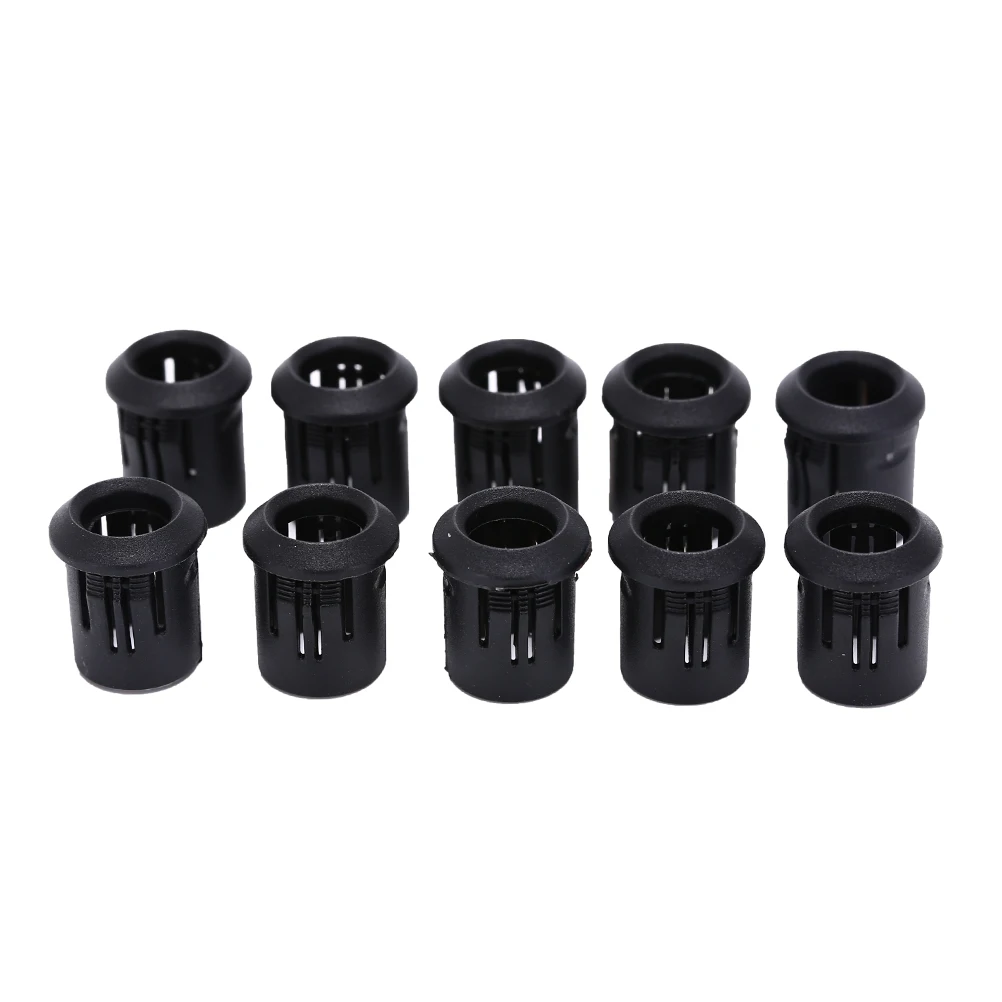 10 szt. Czarne plastikowe podstawy lampy Uchwyt diody lampy LED Czarny klips Bezel Gniazdo do montażu 3mm/5mm/8mm
