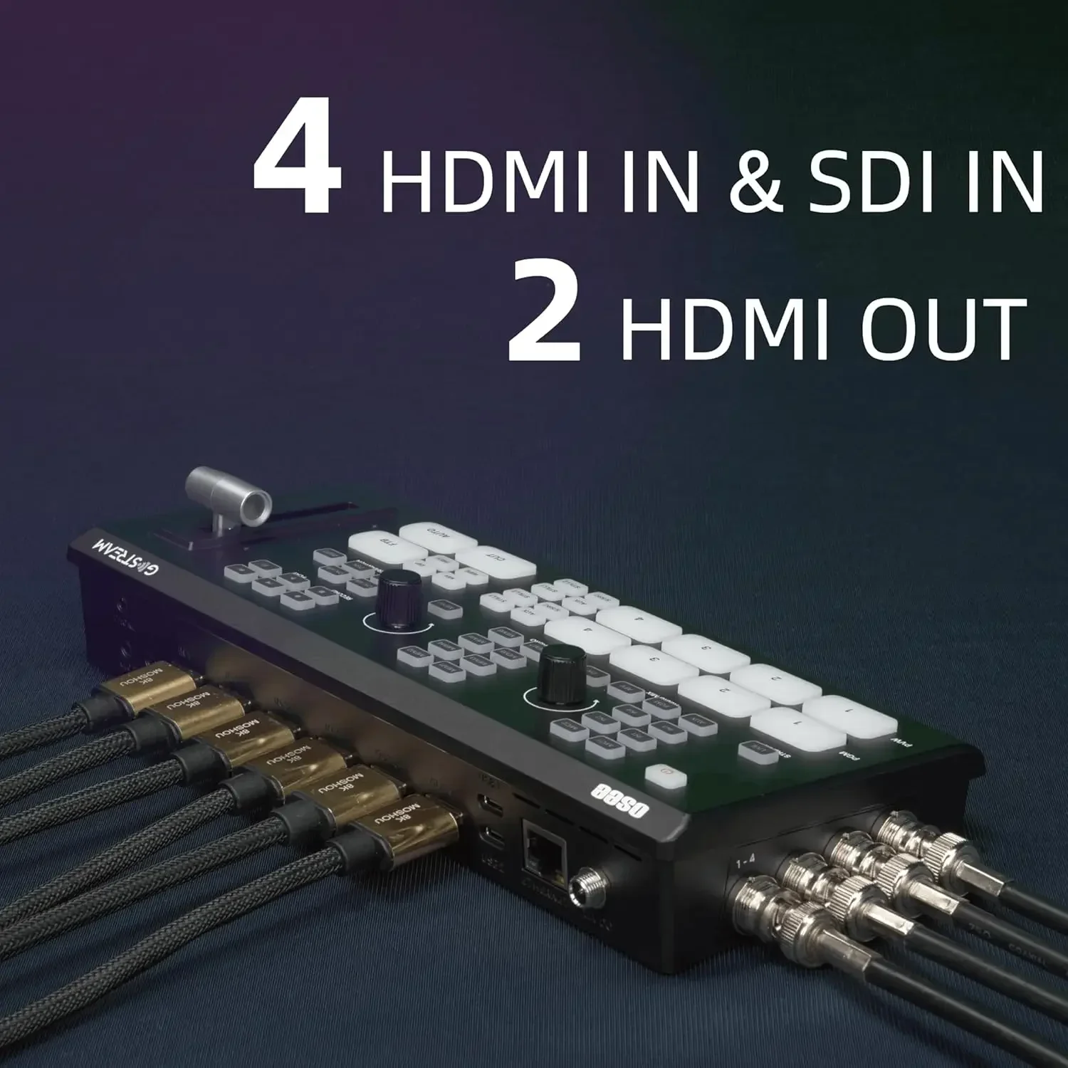 Stream Video Mixer Switcher SDI  Multiple  SD Record NDI HX Support Photo Studio Accessories