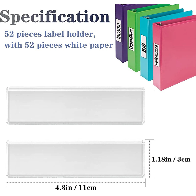 Adhesive Label Bag Warehouse Storage Classification Identification Cards Holder Label Holder Adhesive Shelf Tag Pocket Classify