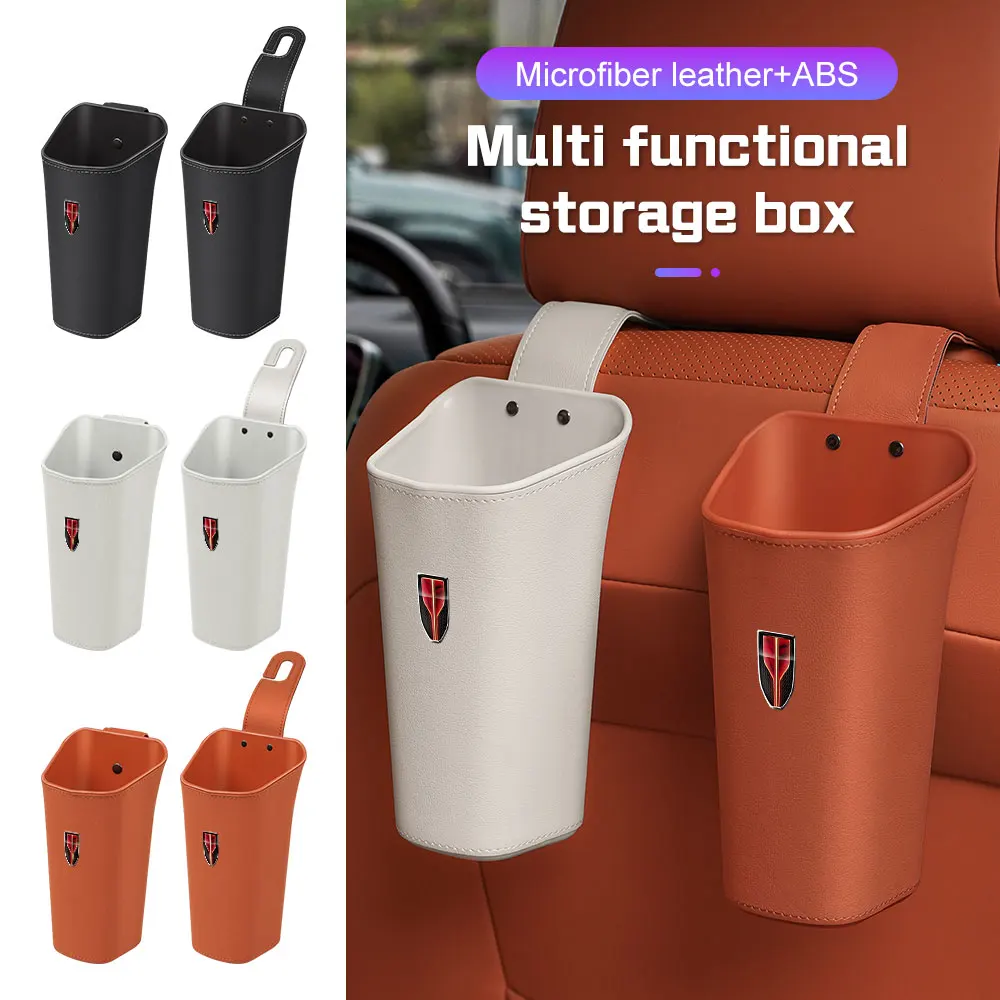 

For Hongqi HS5 H5 H6 H9 E-QH5 HS7 E-HS9 HS6 H7 E-HS3 backrest hanging storage box Leather car door water cup holder ,Trash can