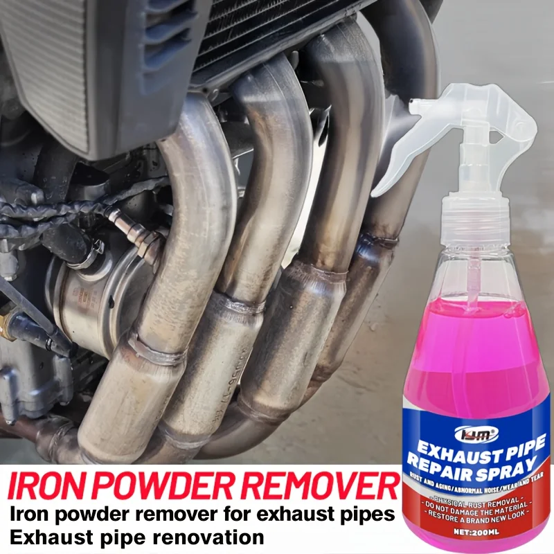 Exhaust Pipe Revitalizing Spray, Restore Dull Metal Shine, High Temperature Surface Cleaner for Cars and Motorcycles