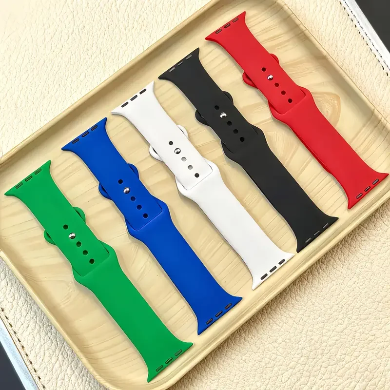 애플 워치용 실리콘 밴드 스트랩 S11-10 46mm 44mm 45mm 40mm 42-41mm 스포츠 팔찌 iWatch 시리즈 9 8 7 SE 3 울트라 2-3 49mm