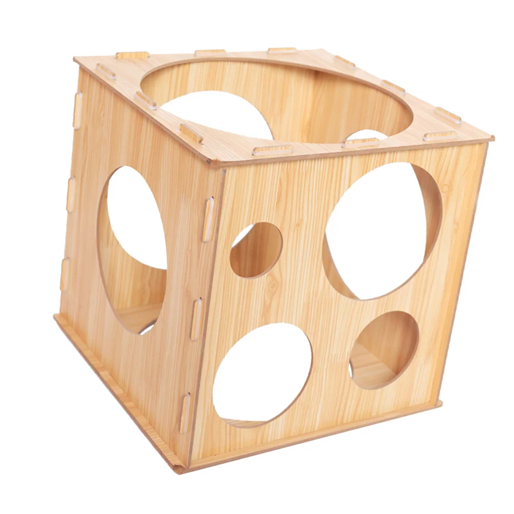 Balloon Measuring Box Garland Decor Stuffing Machine Wooden Stuffer Sizer Cube