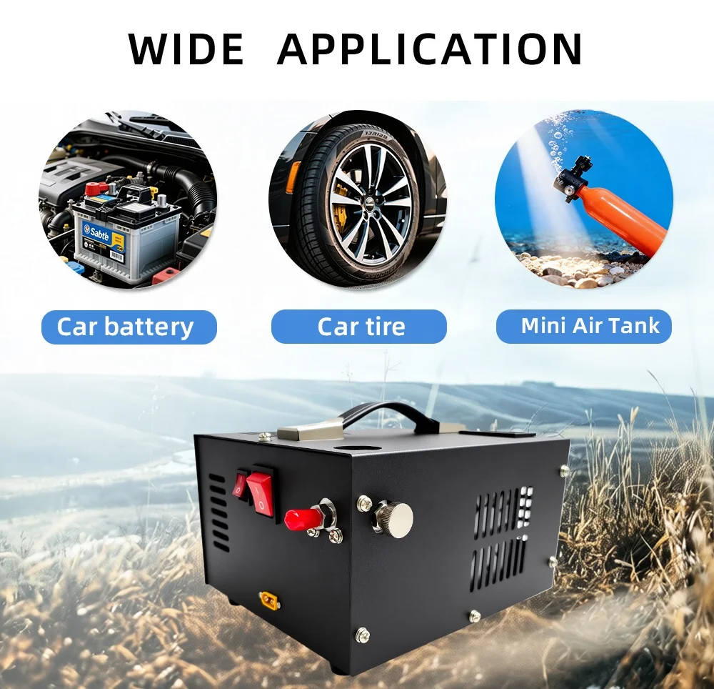 30MPa 4500 PSI High Pressure Air Compressor Oil-Free  Multi-Voltage for Scuba Diving-dive Tanks