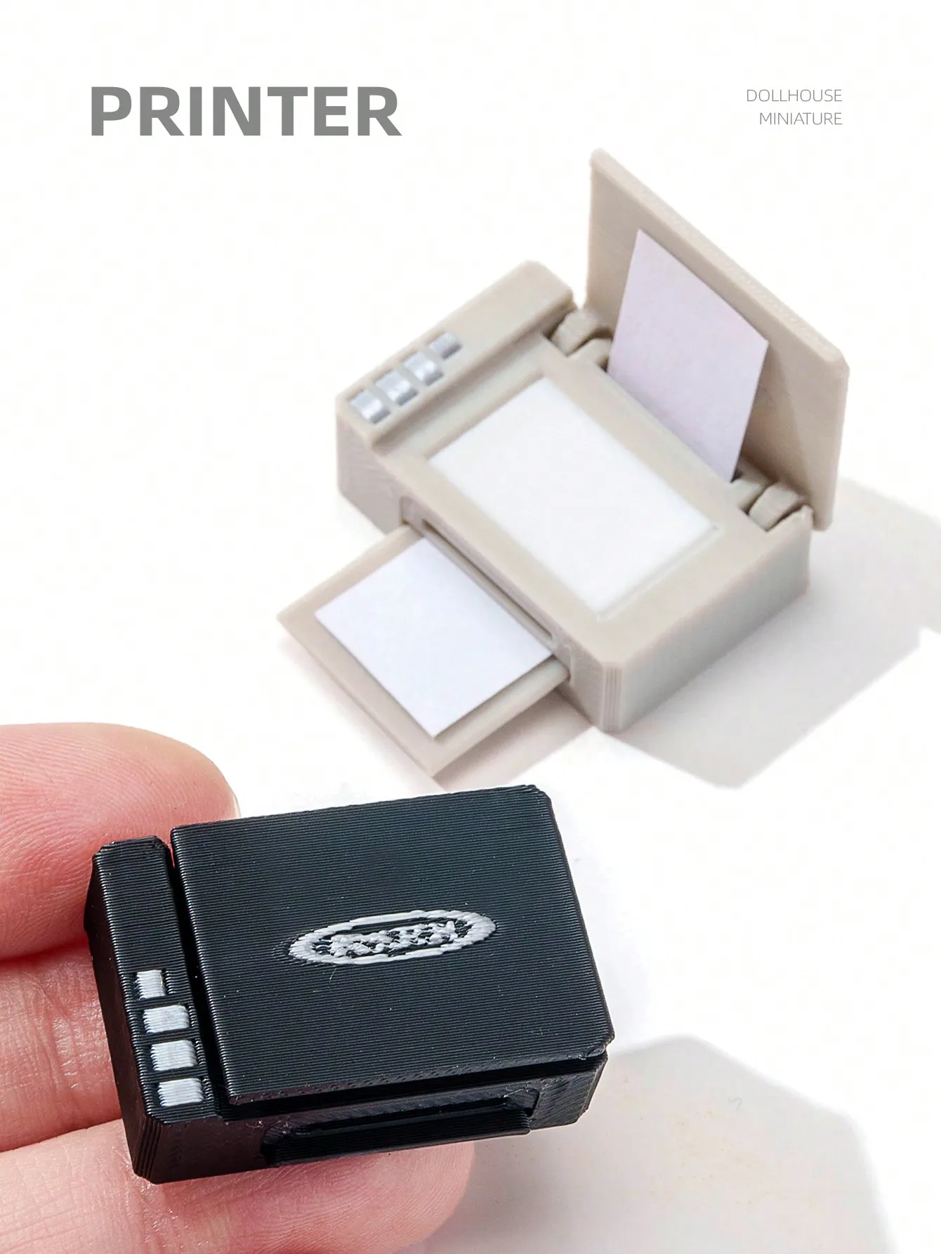 1 PC Dollhouse Miniature Printer (No Paper Included): 1:12 Scale Mini Simulated Office Stationery Supplies