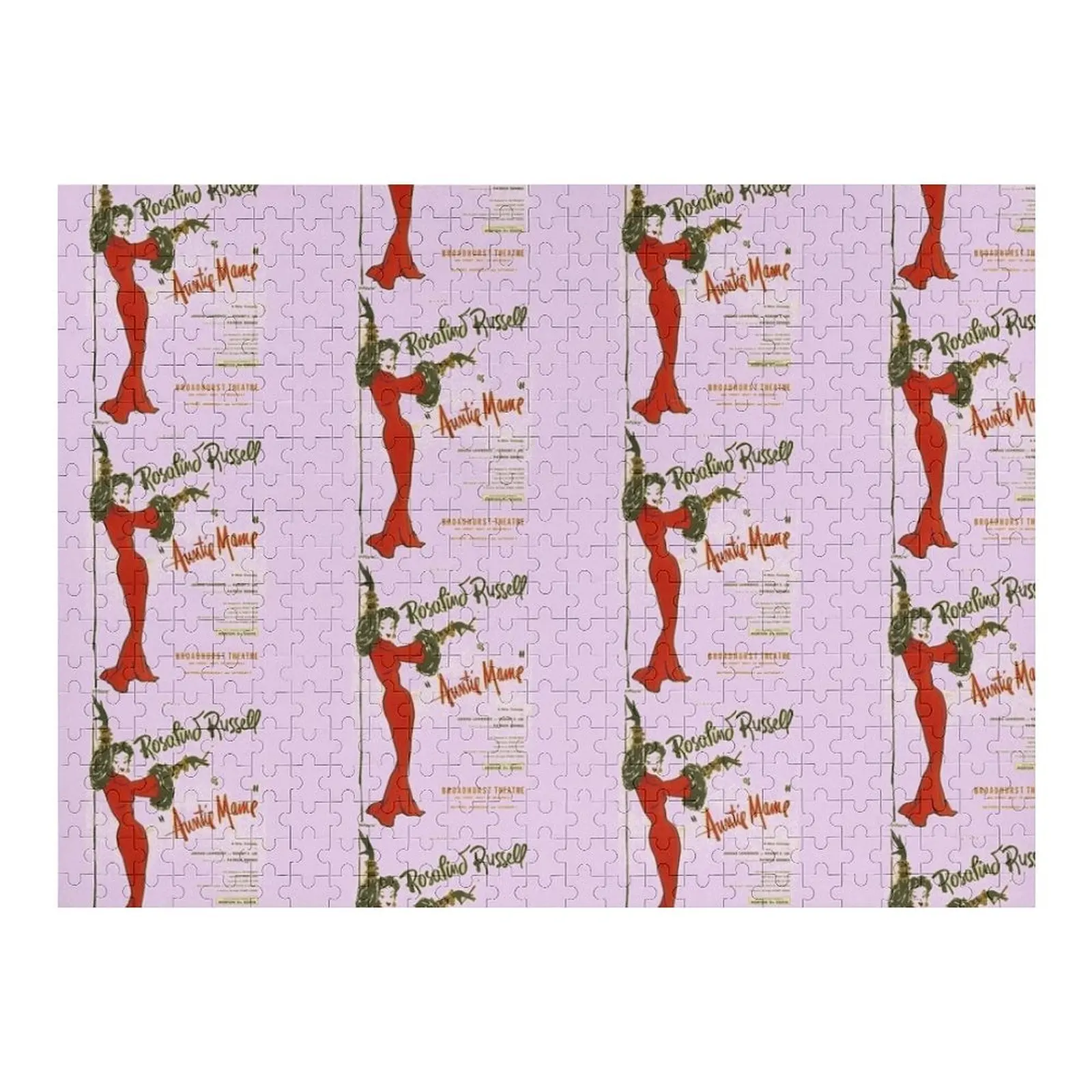 

Auntie Mame, Rosalind Russell playbill Jigsaw Puzzle Customized Picture Personalized Gifts Wooden Name Puzzle