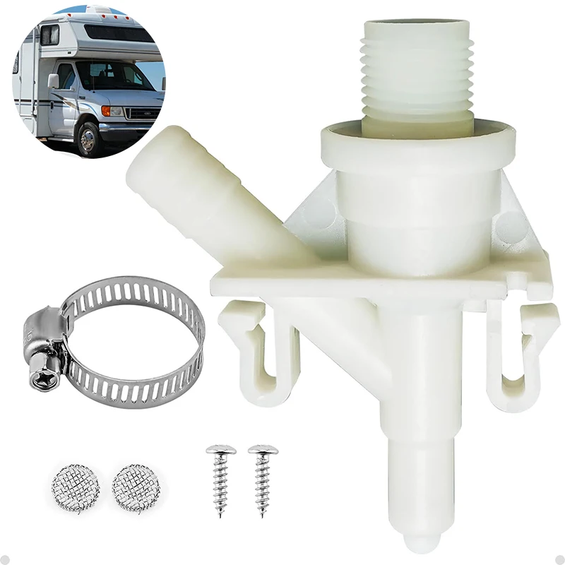 RV Toilet Water Valve Kit RV Toilet Valve Easy To Disassemble Stable Connection Anti Crack For 300 310 320 Series