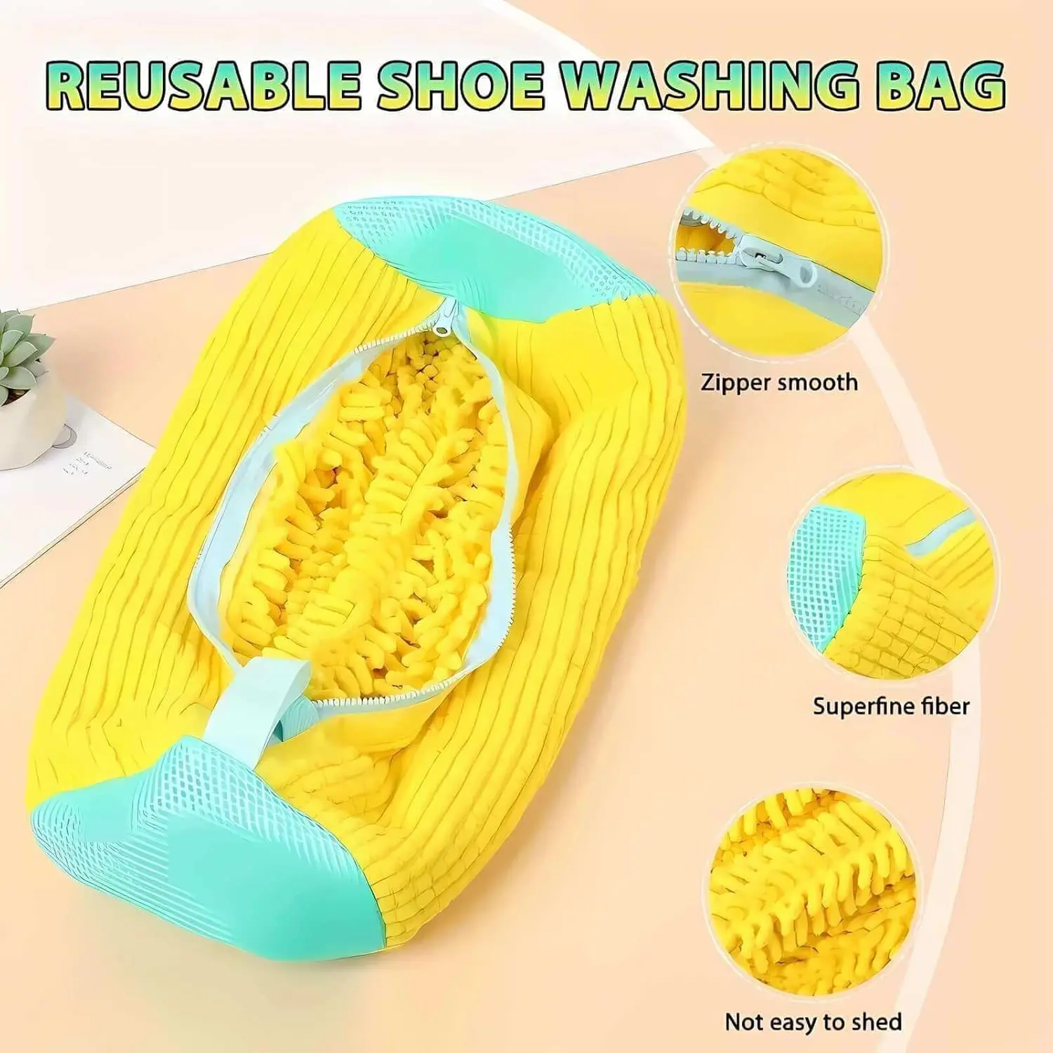 1PCS Wash Shoes Bag Padded Net Laundry Shoes Protector Fluffy fibers Polyester Washing Shoes Machine Laundry Bag Drying Bags