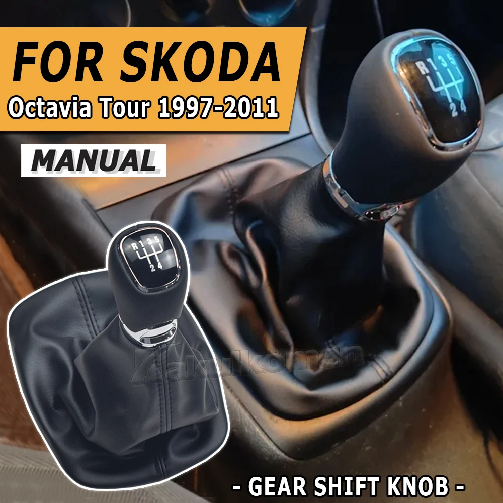 Manueller 5-6-Gang-Schaltknauf Schalthebel Handball Schaltmanschette für Skoda Octavia 1997-2011 Auto-Zubehör