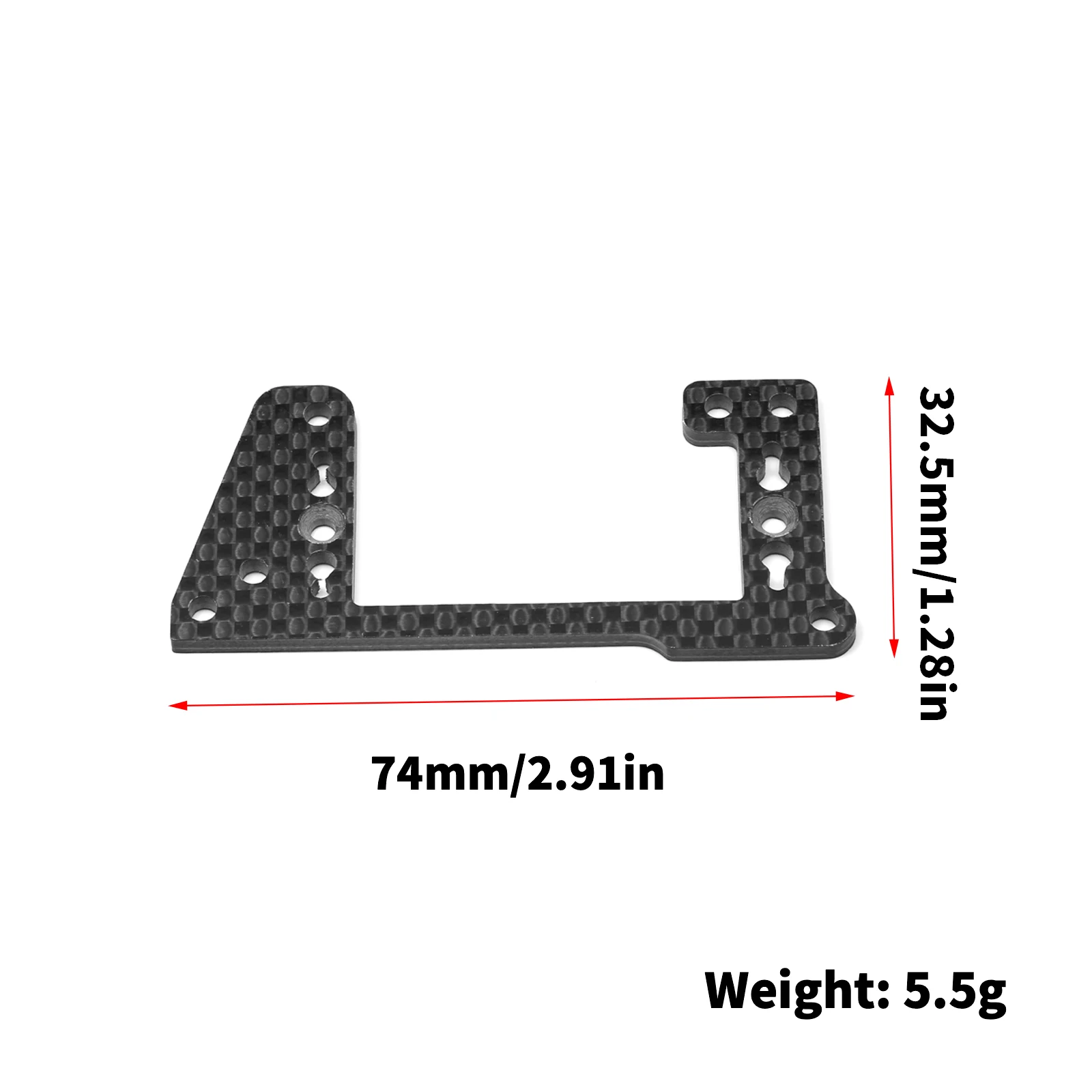 Carbon Fiber Servo Mount Plate TO-266-MP11 ST/TH for Kyosho MP11 RC Car Upgrade High Strength Accessory