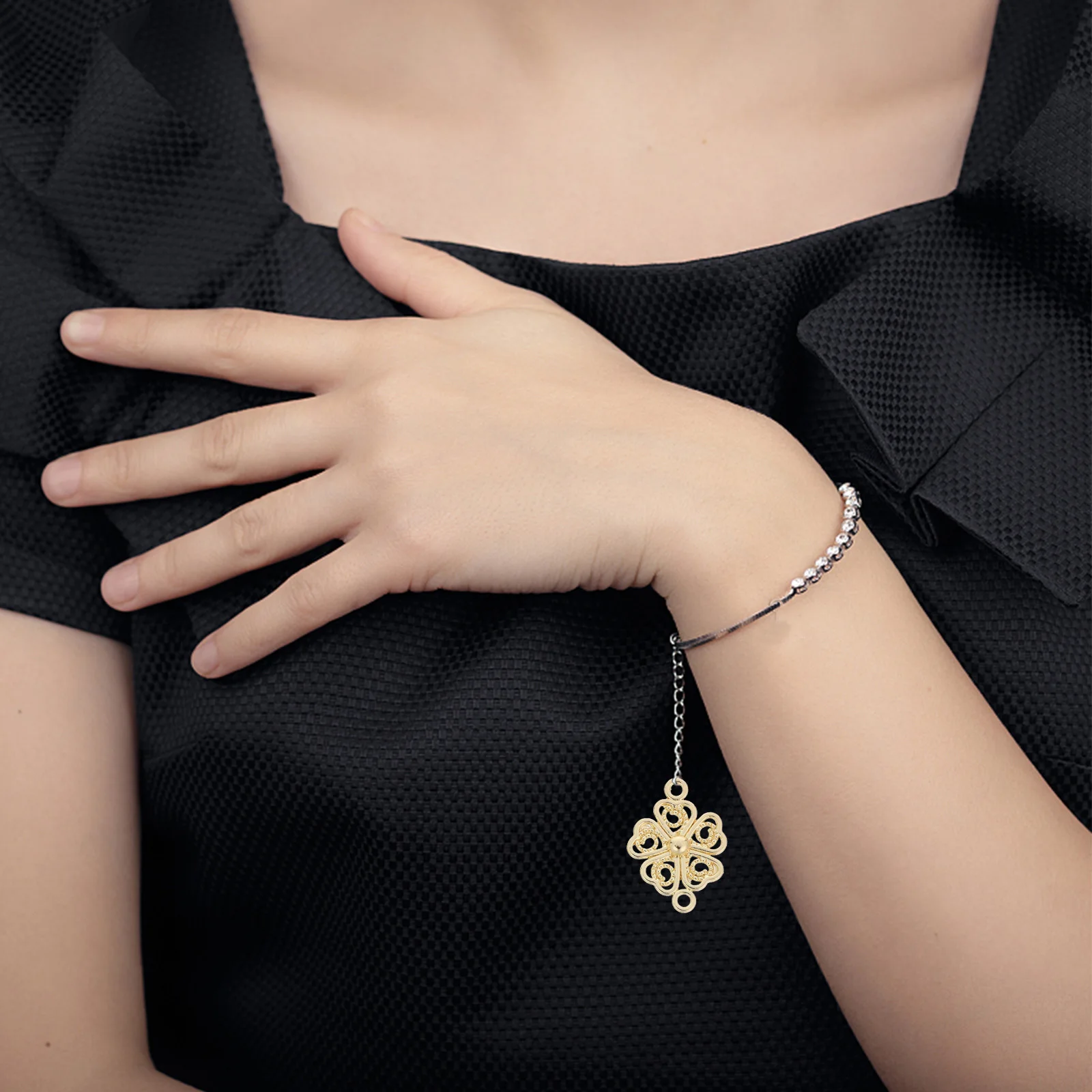 

50 шт., ювелирные изделия из сплава, плоский разъем, подвески в стиле барокко, филигранная полая конструкция для изготовления ожерелья, браслета, сережек своими руками, ремесла