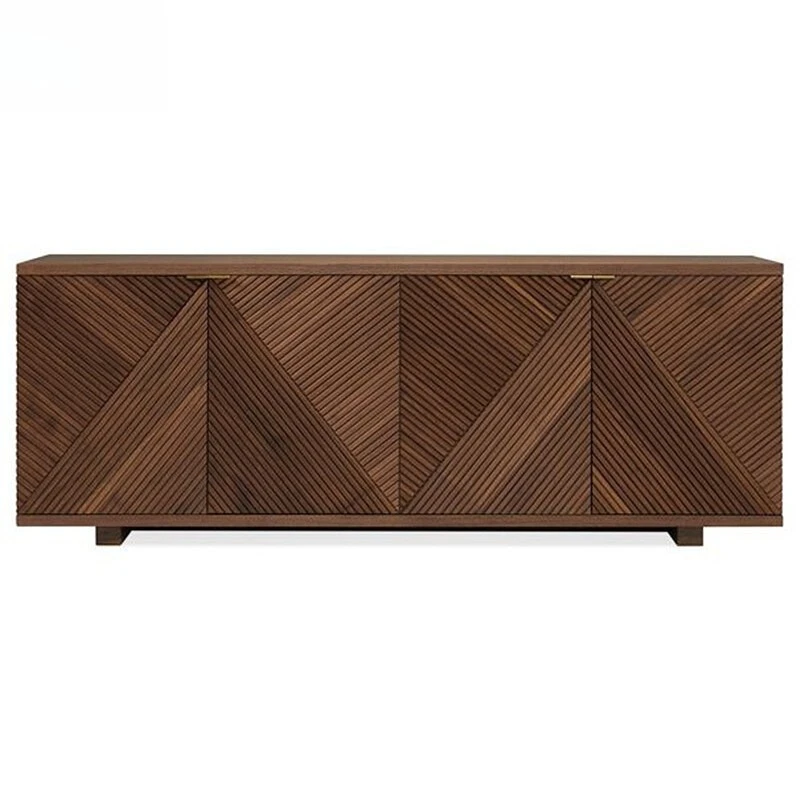 

Italian minimalist living room against the wall solid wood locker designer homestay tea locker walnut bedroom storage