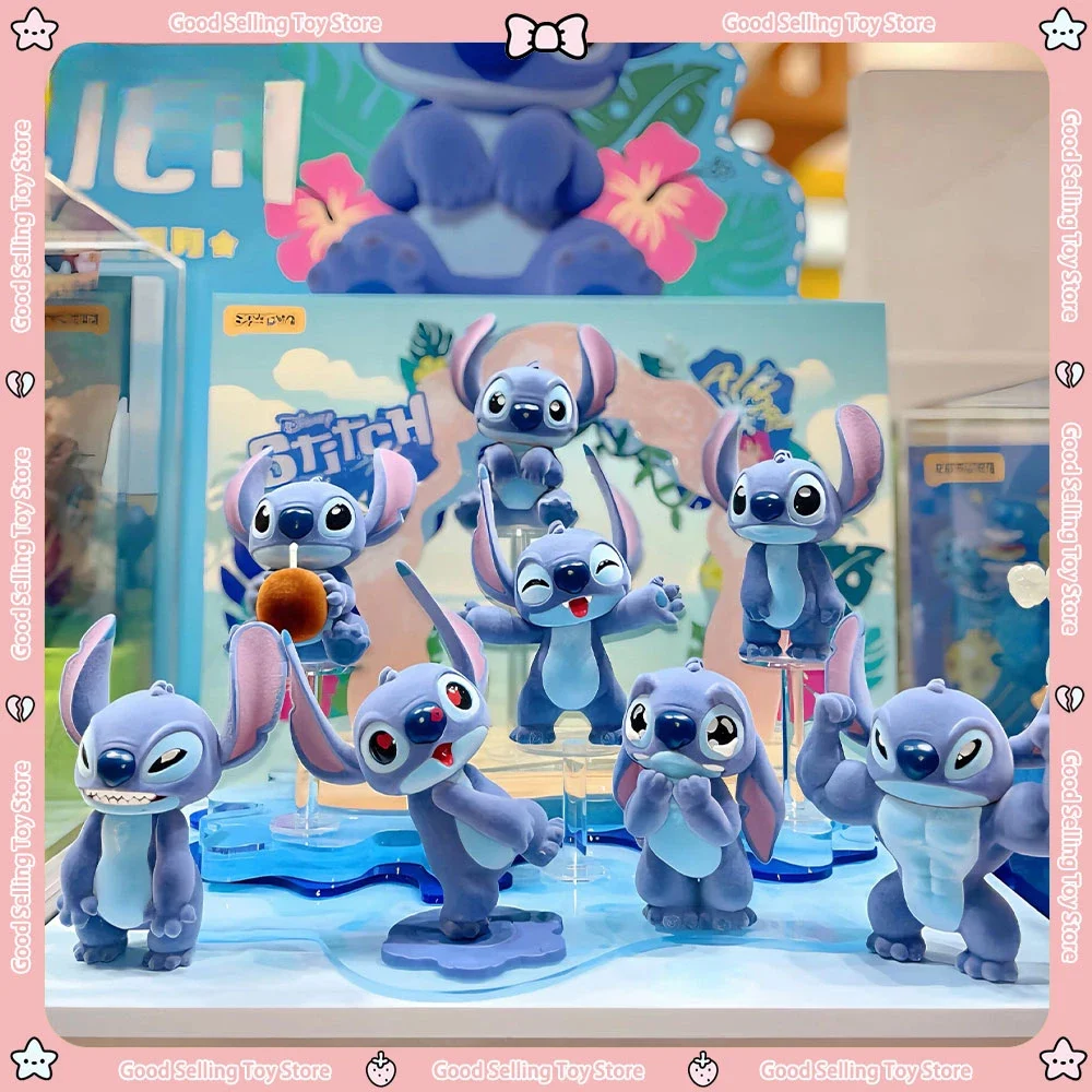 

52TOYS Lilo & Stitch Stitch Figure Series Blind Box Flocking Toy Kawaii Mystery Box Dsktop Model Toys Children Christmas Gifts