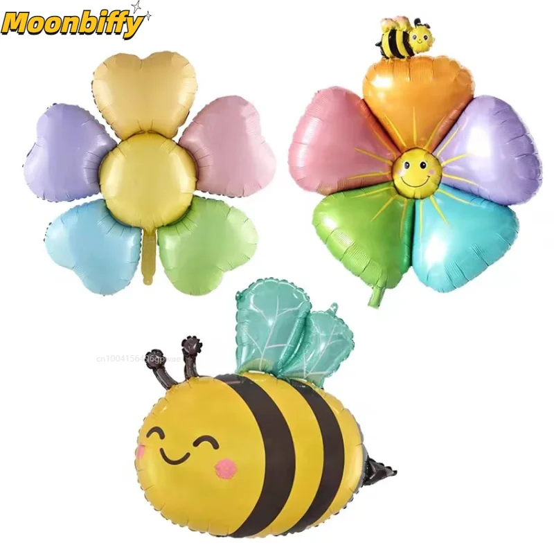 1pcs Cartoon Animal Balloons Large Colorful Flower Bee Ant Mantis Insect Helium Balloon Baby Shower Birthday Decoration Ballons