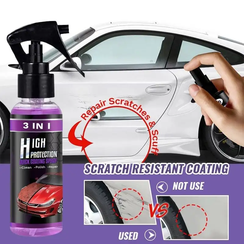 3 In 1 Car Ceramic Coating Spray Auto Nano Ceramic Coating Polishing Spraying Wax Car Paint Scratch Repair Remover