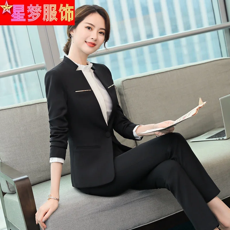 8826 Hotel Reception Work Clothes Autumn Suit Coat Business Formal Wear Business Suit Waiter Work Clothes