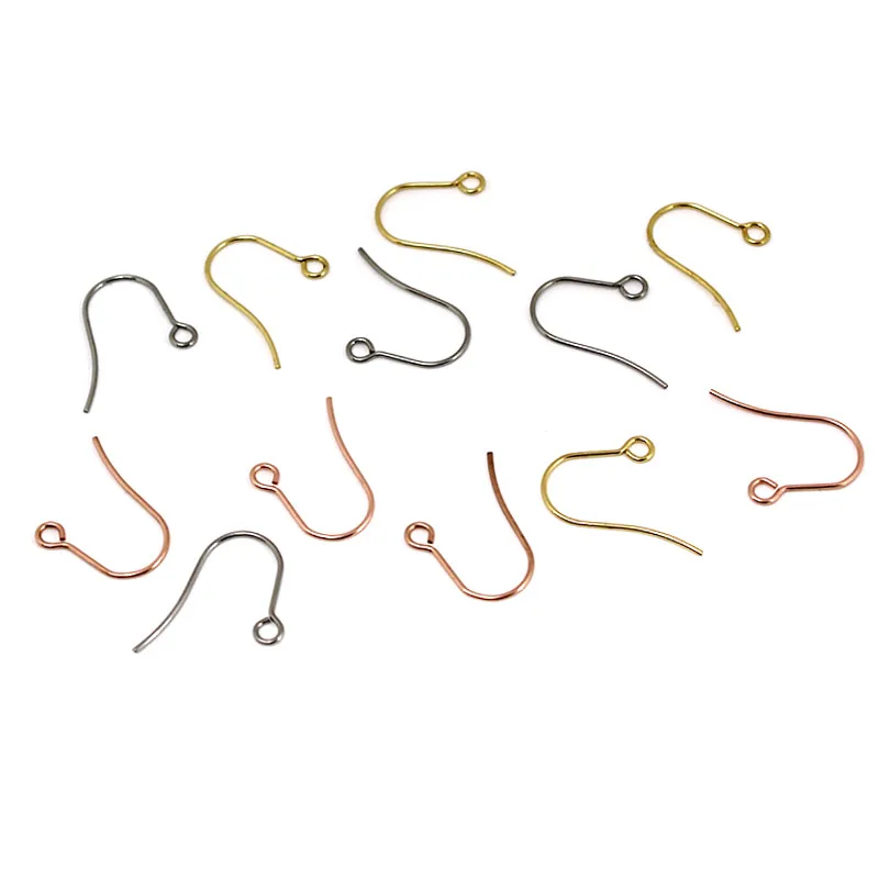 50pcs Hypoallergenic Stainless Steel Earrings Hooks Nickel Free Anti Allergy Earring Clasp Wire For Diy Jewelry Findings Making