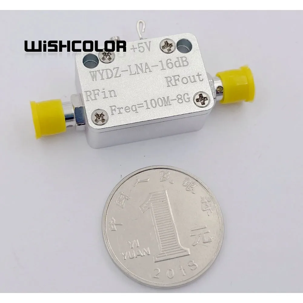 New WYDZ-LNA-100M-8G-16dB 100MHz - 8GHz 50ohms 5V/50mA UWB RF Low Noise Amplifier with SMA Female Connector RF Accessory