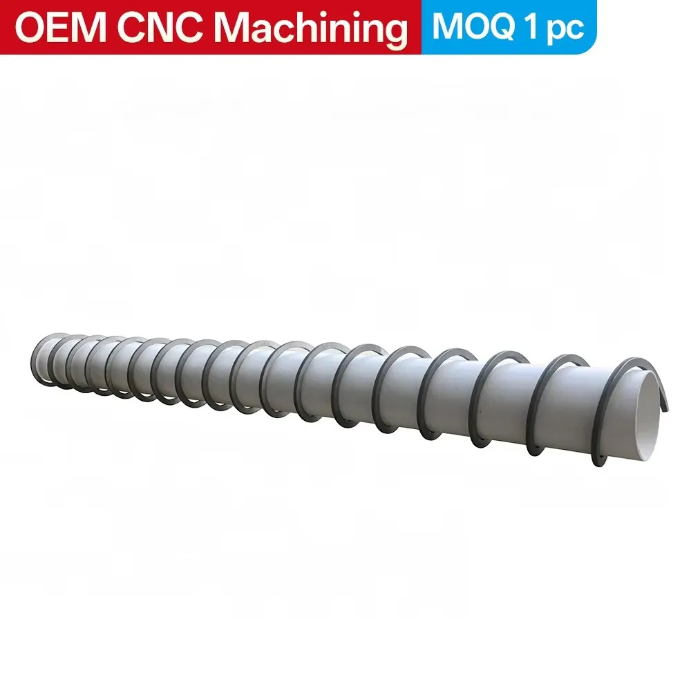 Customized Spiral Screw Conveyor Parts Auger Stainless Steel Alloy Steel Work-Hardening Nitriding Treatment Machining Center