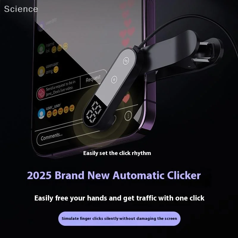 

Screen Auto Clicker Simulated Finger Clicking For TikTok Smart Phone App Video Live Streaming Screen Touch Tripods Tapper Device