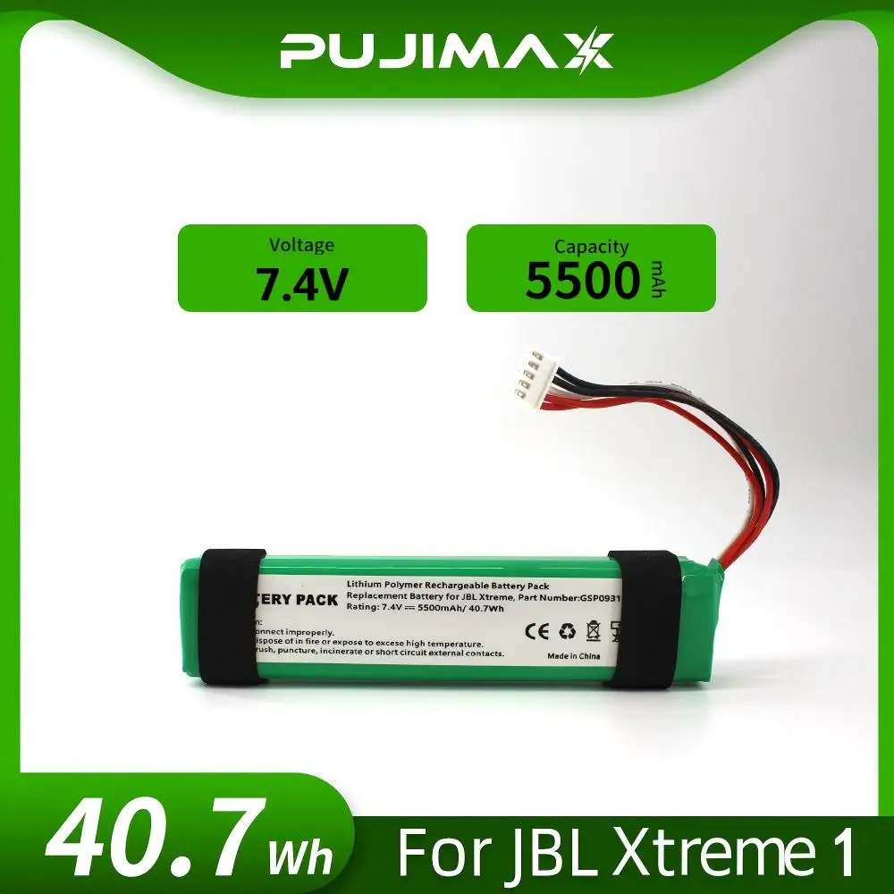

PUJIMAX 7.4V 5500mAh Battery GSP0931134 Speaker Battery for JBL XTREME / Xtreme 1 / Xtreme1 wireless bluetooth Batteries