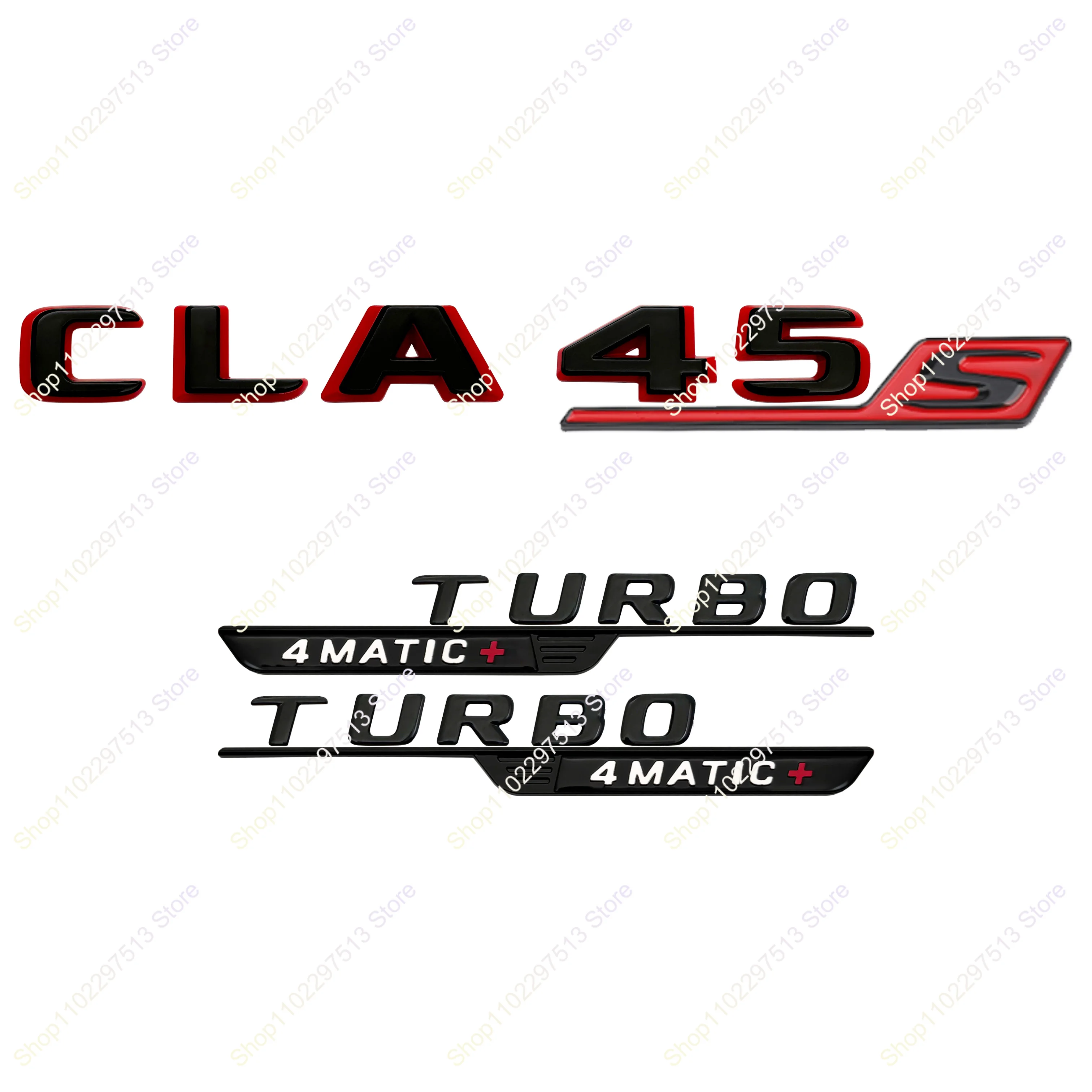2026 New Style Letters Numbers CLA35 CLA45 CLA45s Turbo 4matic+ Emblem for C118 W117 Car Trunk Rear Nameplate Badge Sticker