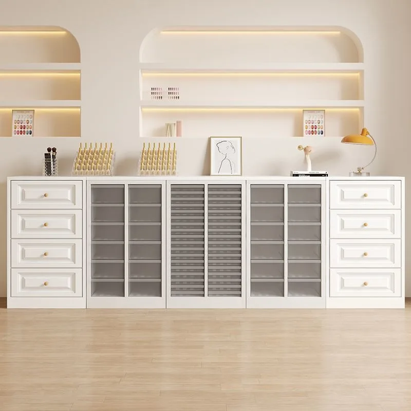 Nail art cabinet display cabinet, nail polish glue product locker floor cabinet