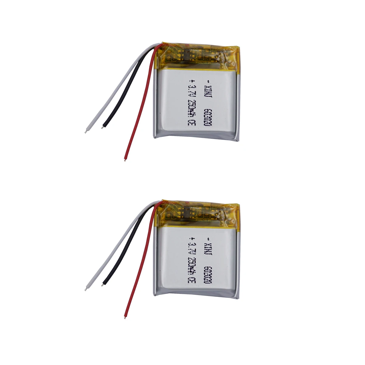 2pcs 3.7v 0.925Wh 250mah Rechargeable Li Lithium Battery 602020 Thermistor 3-Wires NTC For Bluetooth Speaker GPS LED Headphones