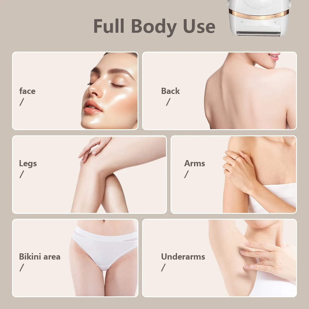 ماكينة حلاقة كهربائية للنساء لإزالة شعر الوجه، ماكينة حلاقة غير مؤلمة، ماكينة تشذيب الجسم للذراع والأيدي والساق، ماكينة إزالة بيكيني